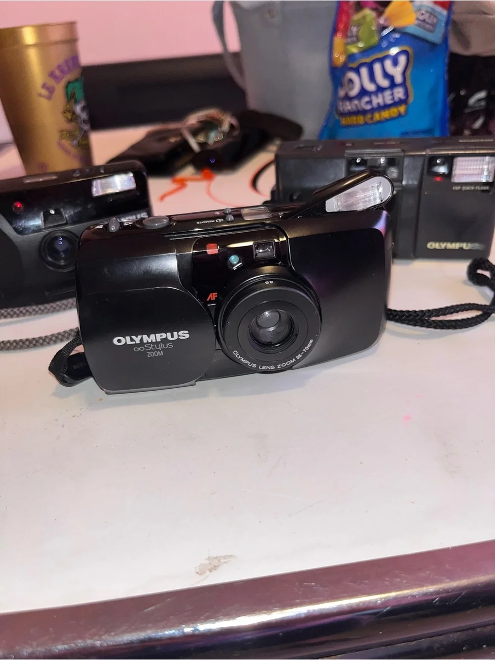 VTG Olympus stylus zoom infinity zuiko 35mm camera infinity HiLite bundle w/film